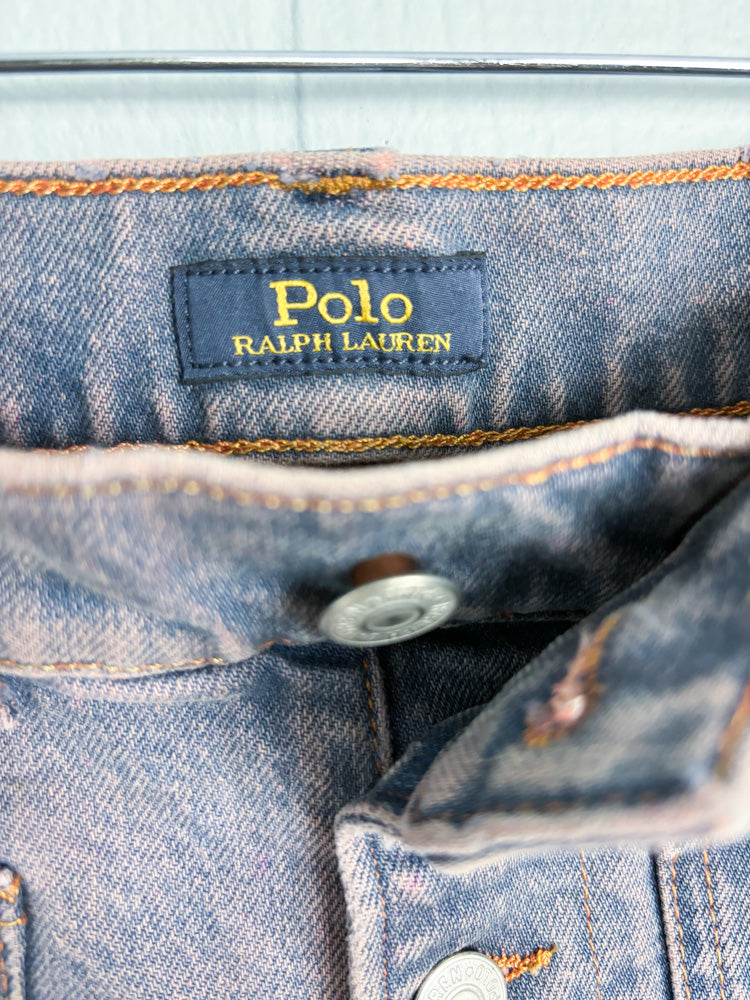 Polo Ralph Lauren Pink Overdye Button Fly Skinny Jeans