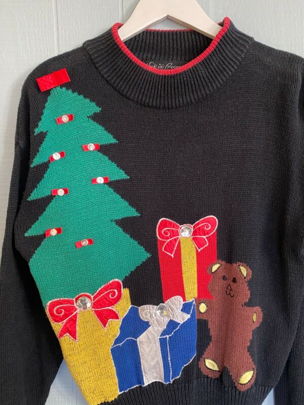 80's Ugly Christmas Teddy Bear Sweater | S/M/L