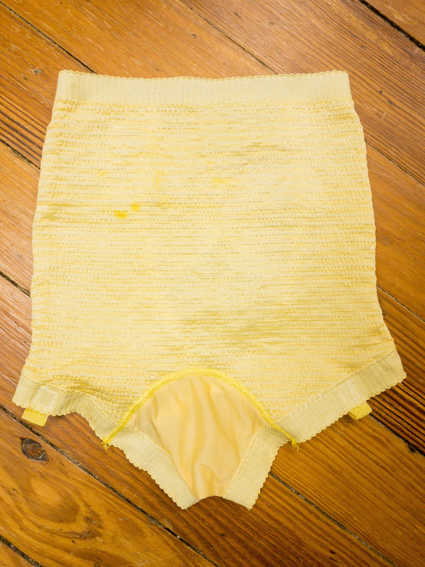 60's Yellow Crinkle Panty Girdle