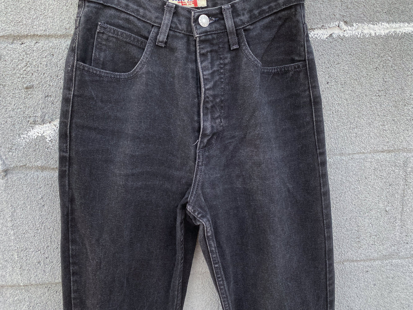 90's Guess High Rise Faded Black Jeans | 26 x 28