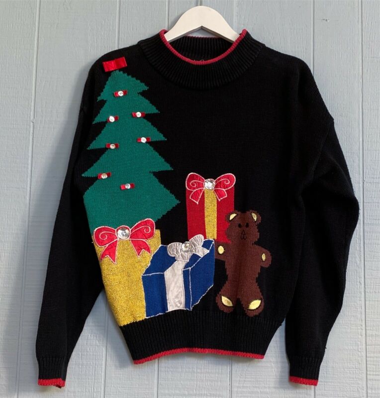 80's Ugly Christmas Teddy Bear Sweater | S/M/L