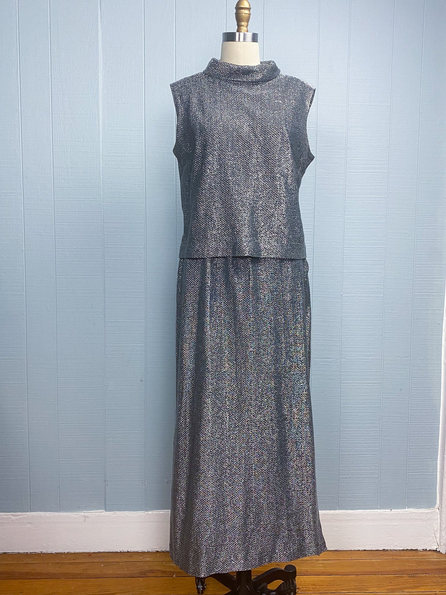 60's/70's Silver Lurex Mockneck Set