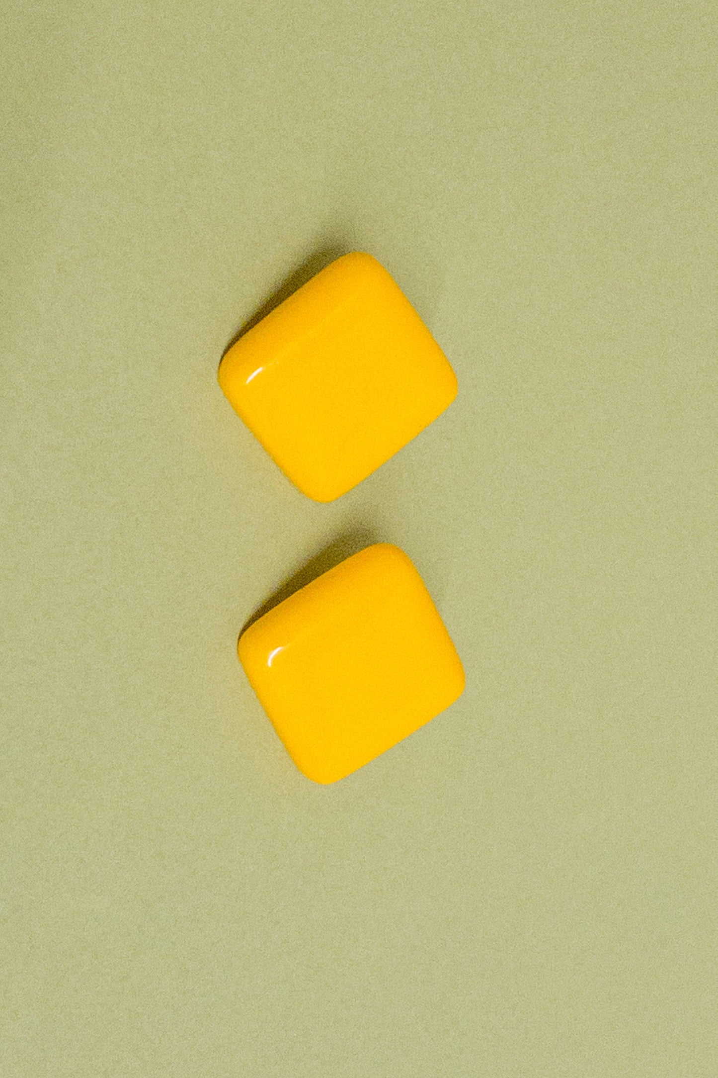 80's Square Yellow Earrings