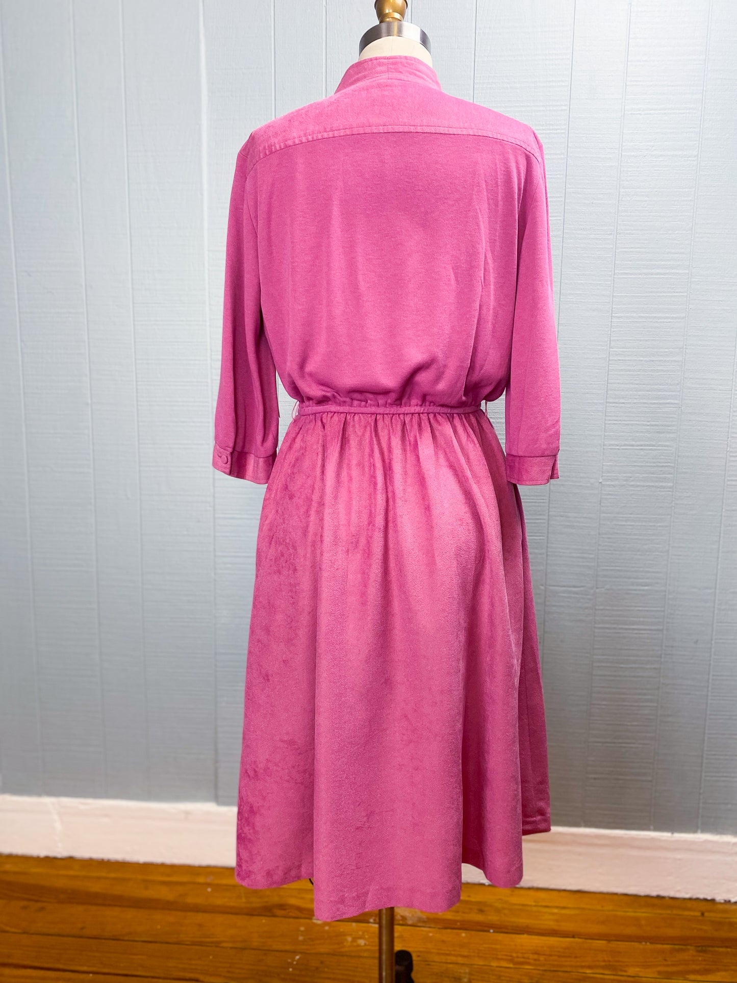 80's Pink Suedette Dress