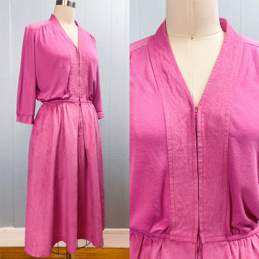 80's Pink Suedette Dress
