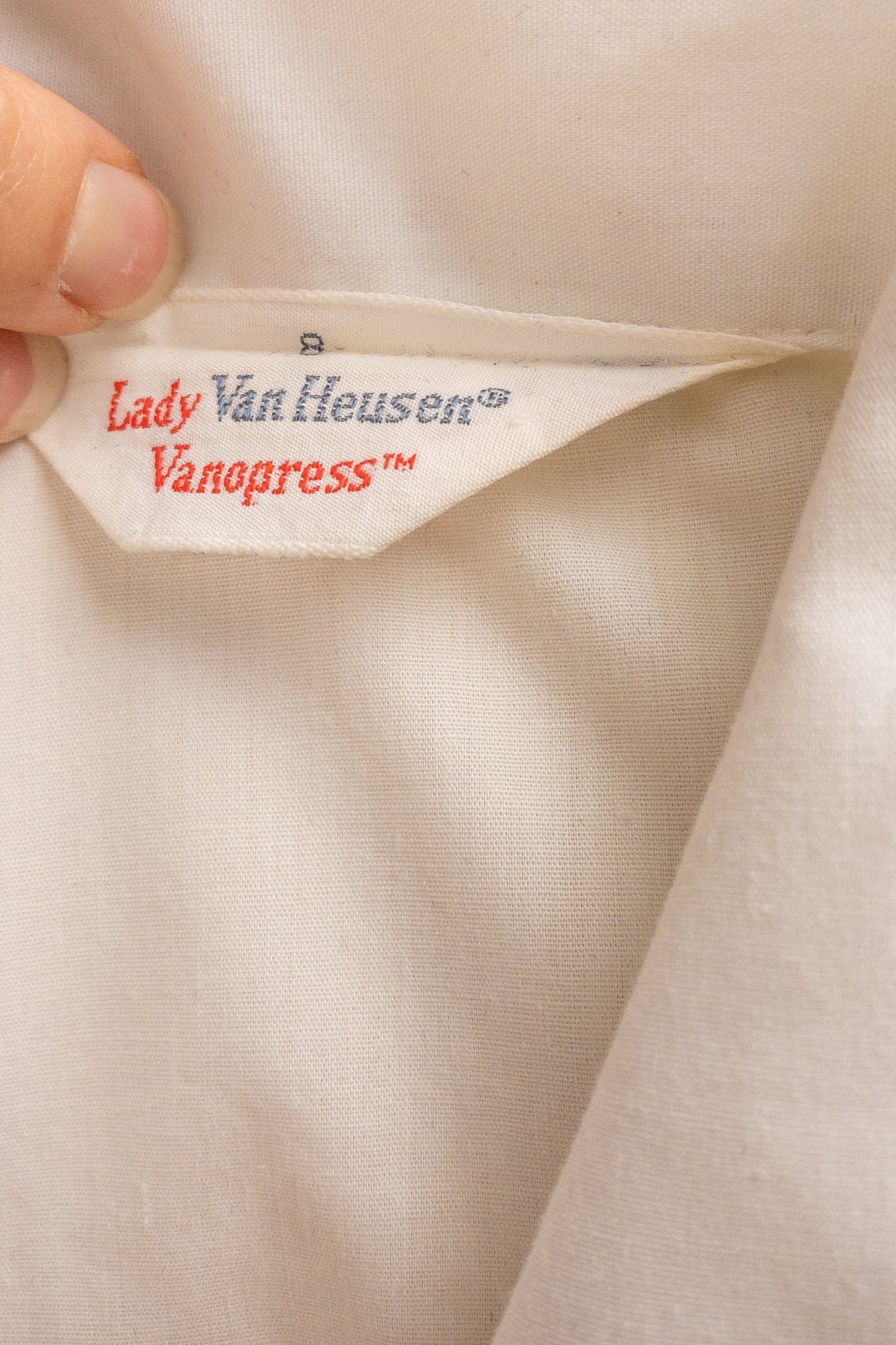 50's "Lady Van Heusen" White Button Up | S