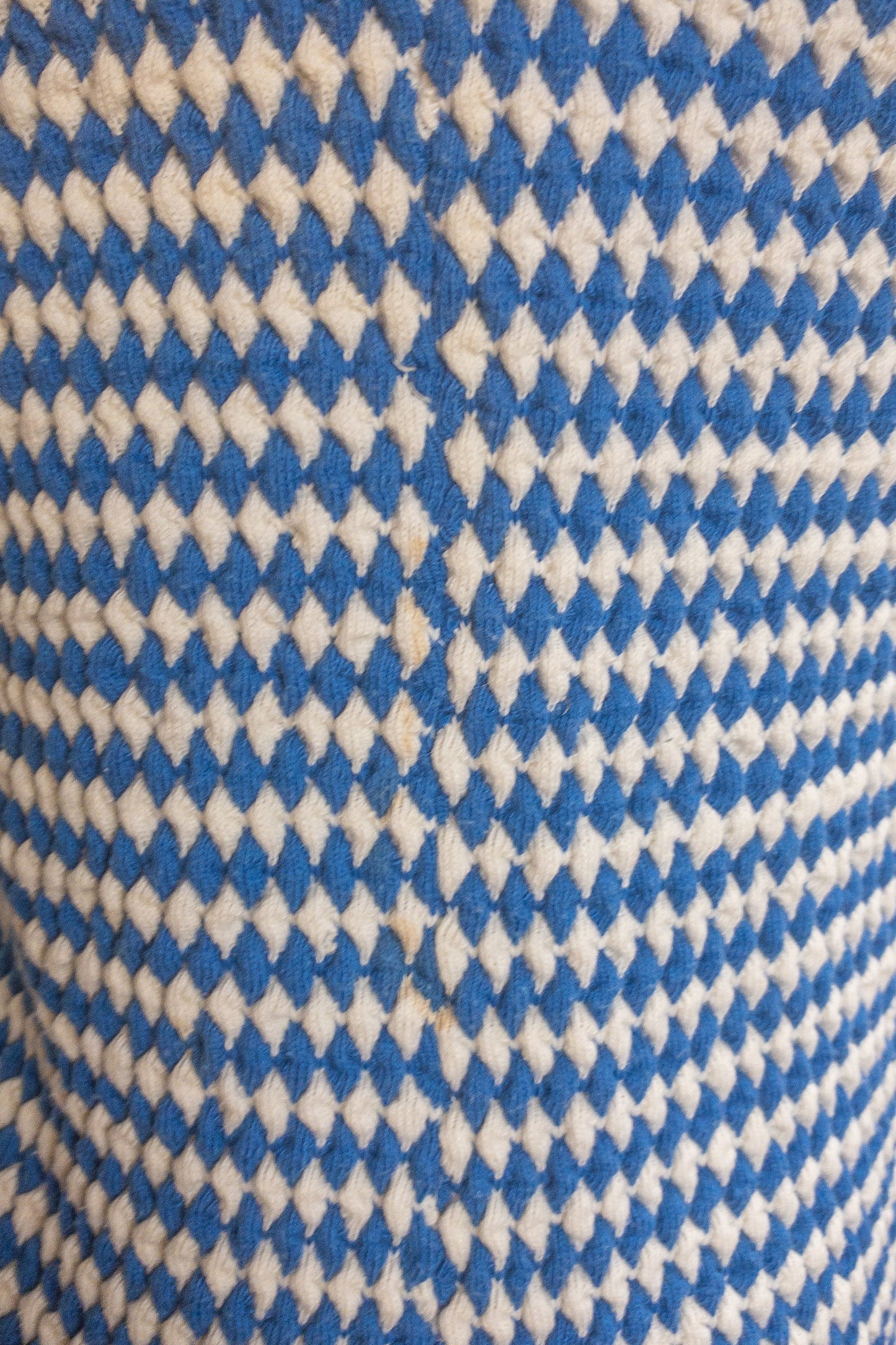 60's Blue & White Diamond Beach Top