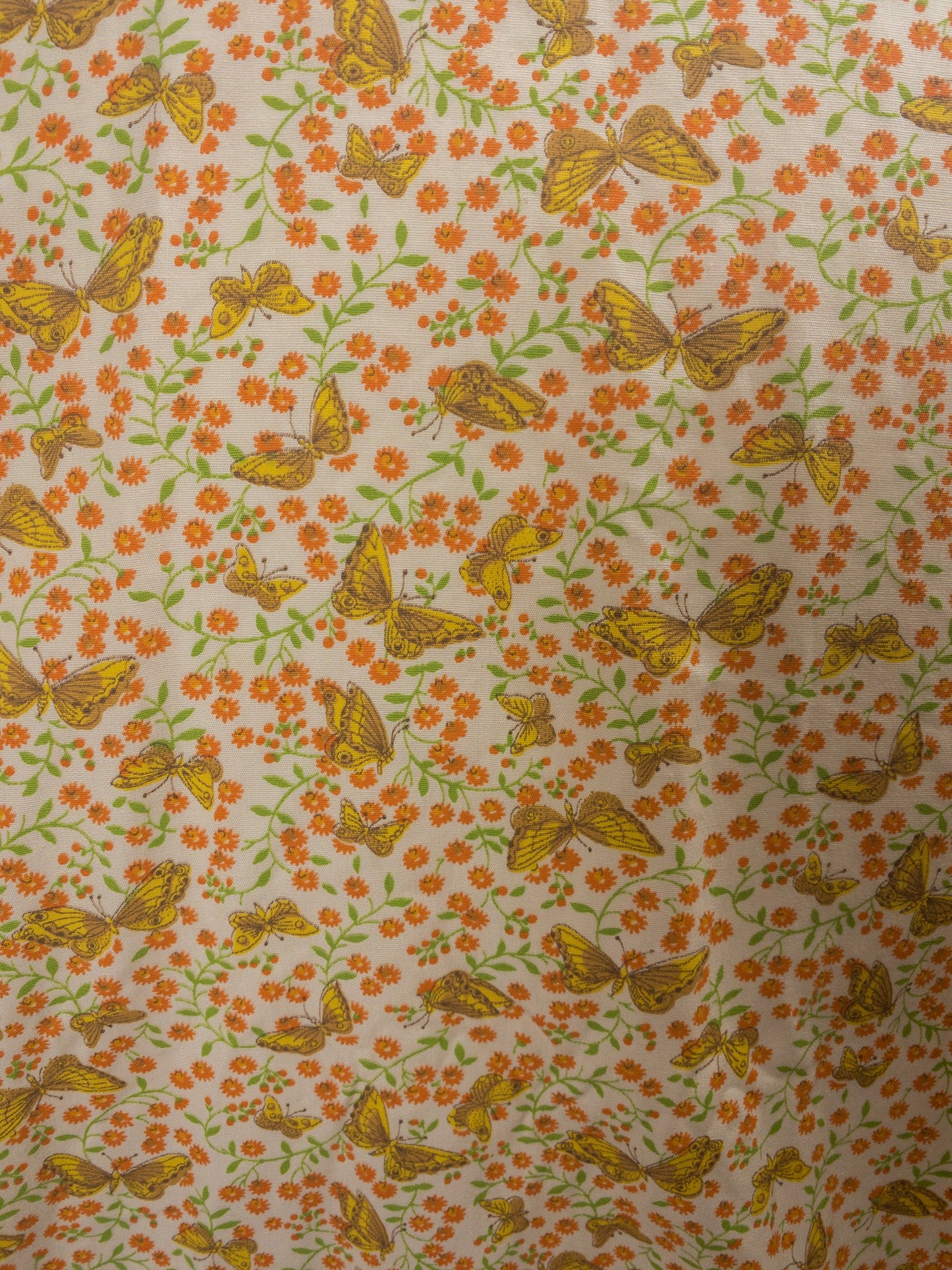 60's Orange Fields of Butterflies Shirt | L/XL