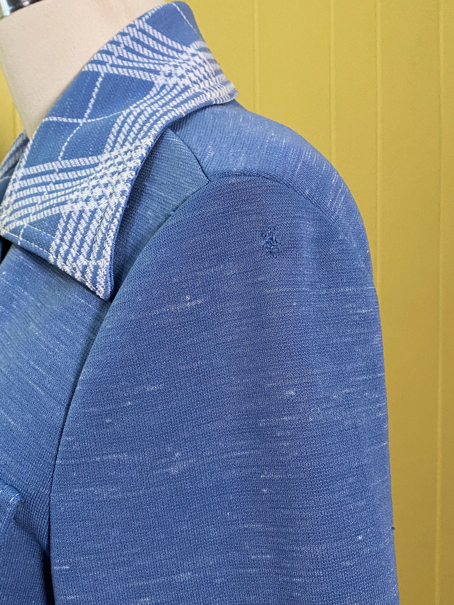 60s 70's Dusty Blue Jacket | S