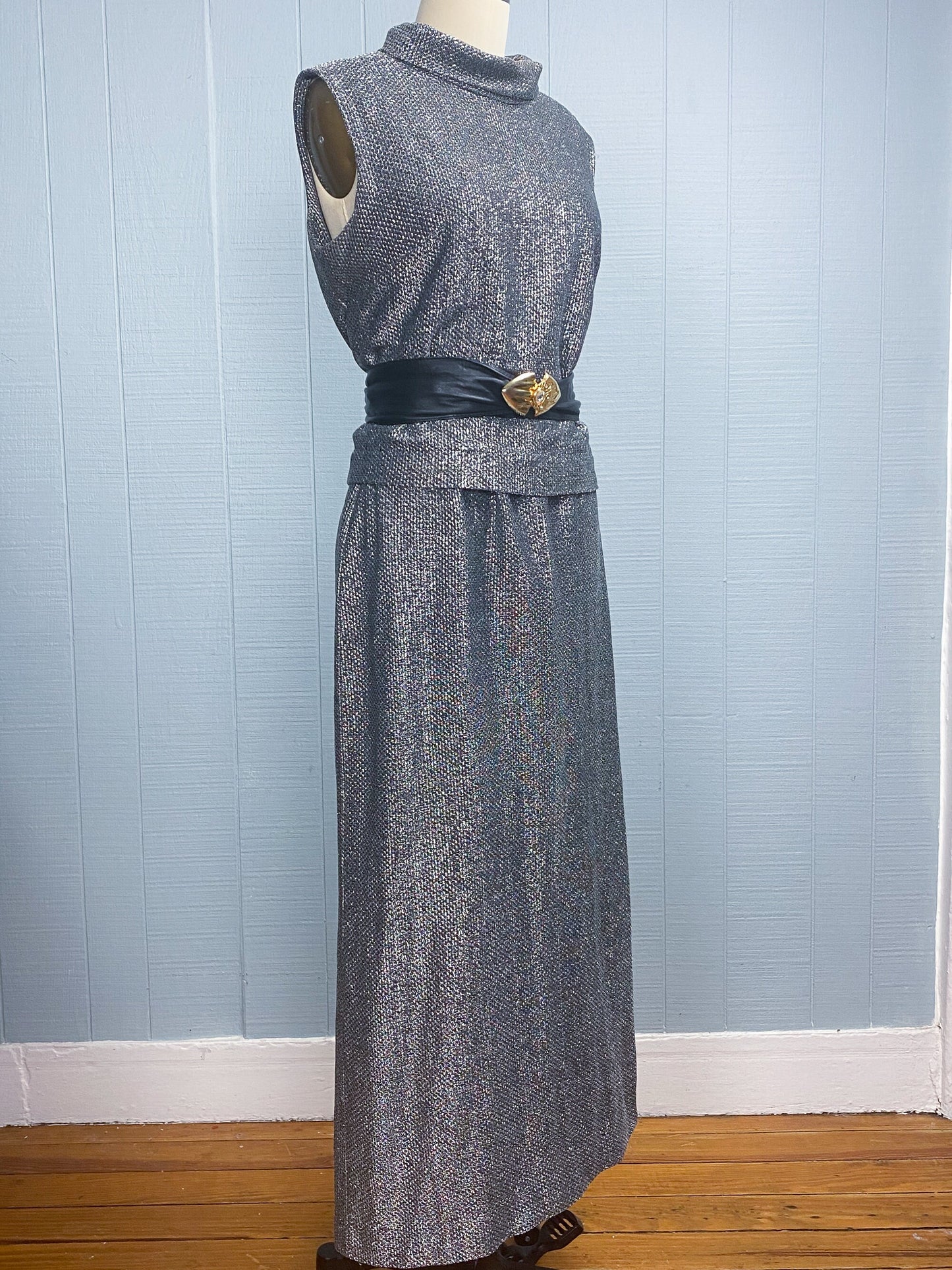 60's/70's Silver Lurex Mockneck Set