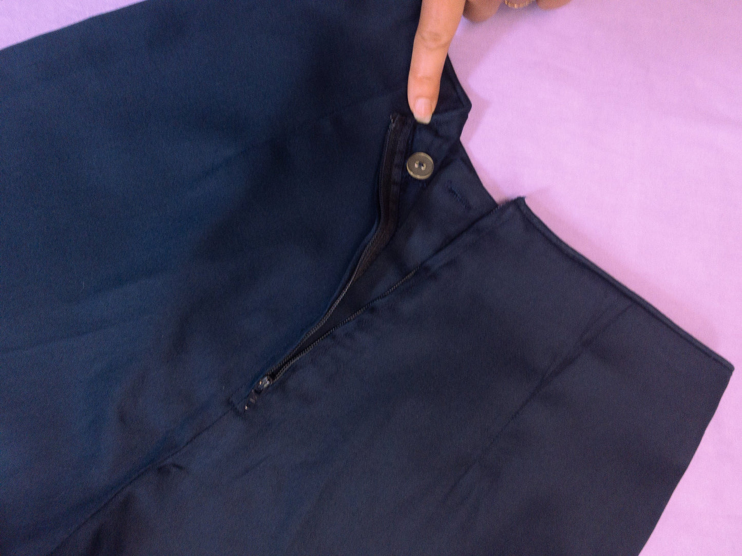 50s Navy Blue Shorts | 25" | Pin Up Summer Catalina Brushed Sateen Twill