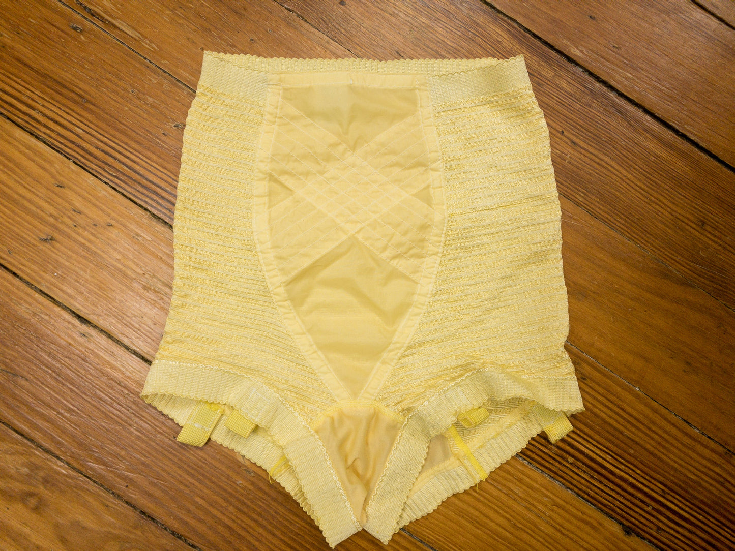 60's Yellow Crinkle Panty Girdle