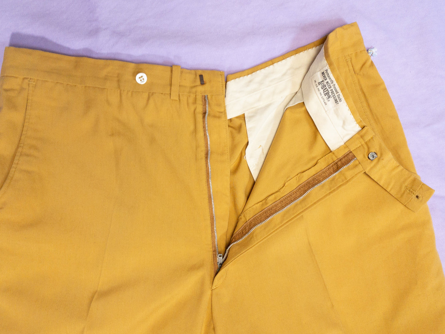 60's Mustard Yellow Swim Trunks | L/XL