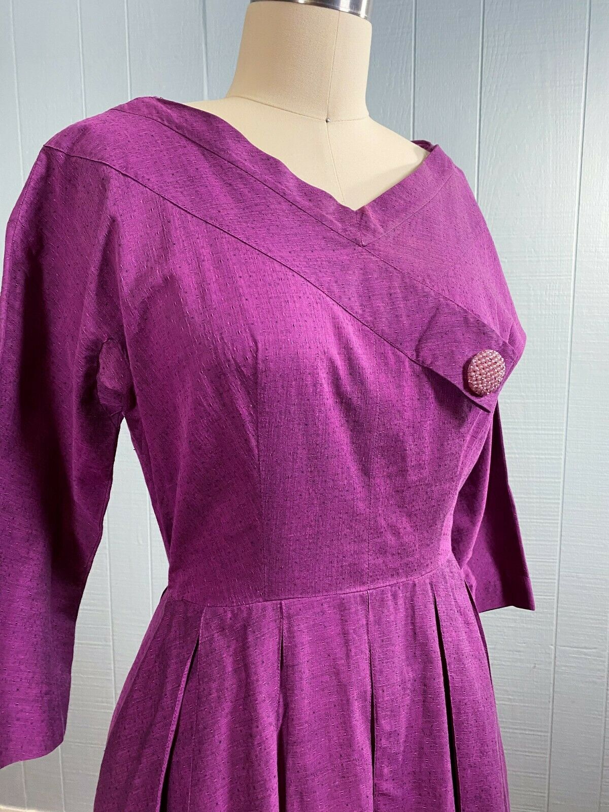 50s Deep Purple Party Dress | S/M