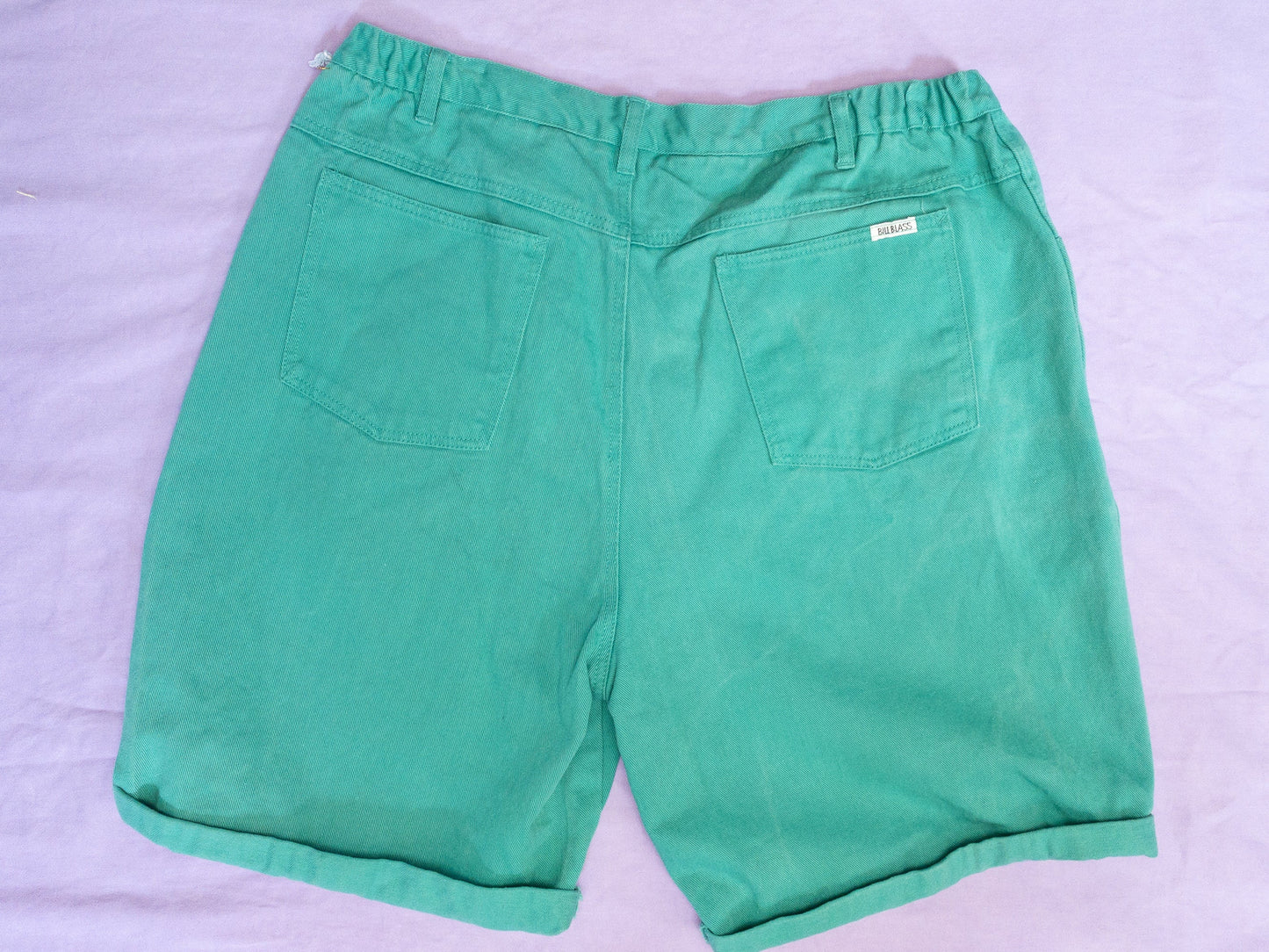 90's Green Teal Denim Shorts | XXL/3X