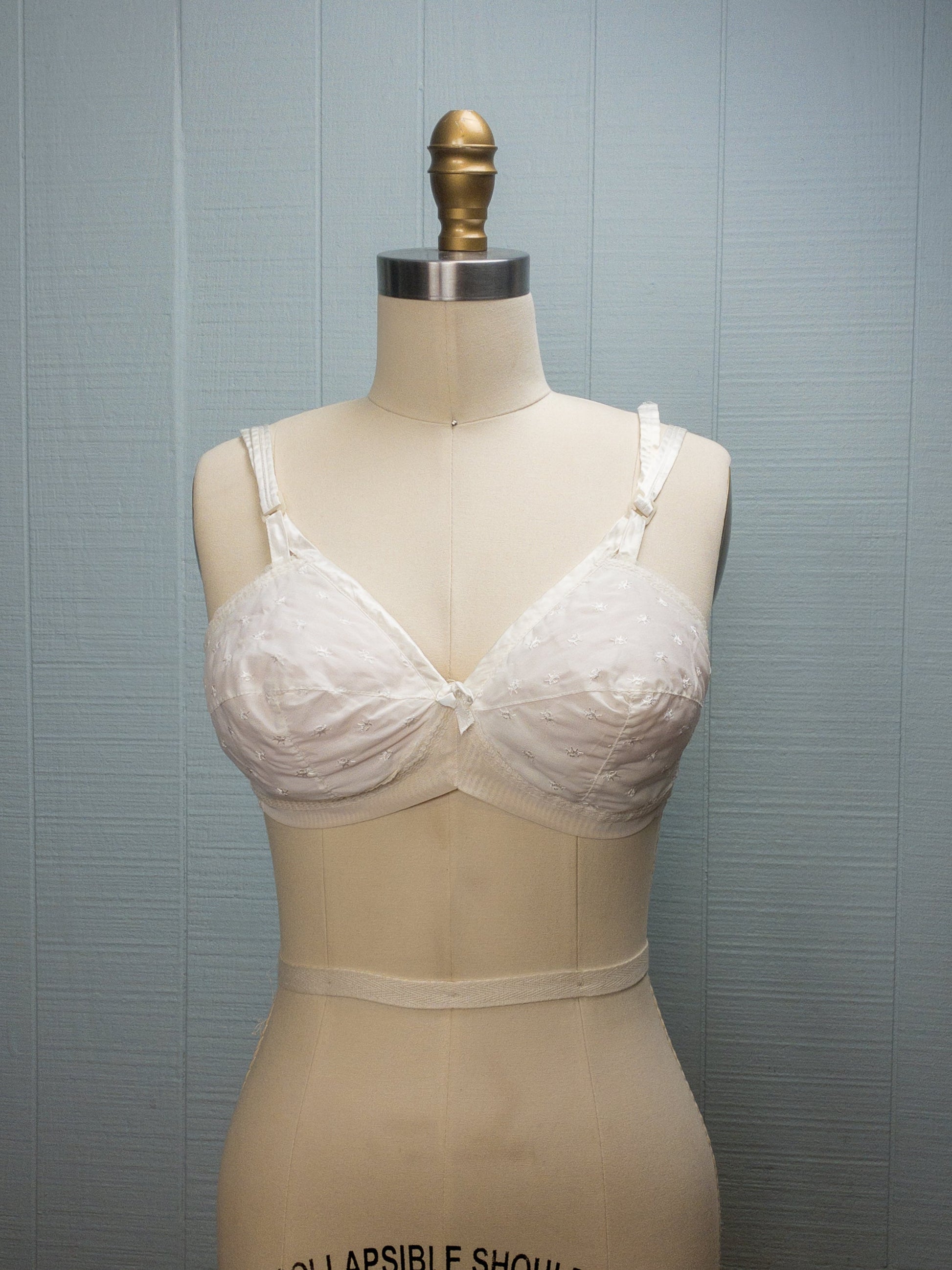60s bullet bra / vintage white cotton lingerie boho crop top, Recap Vintage  Studio