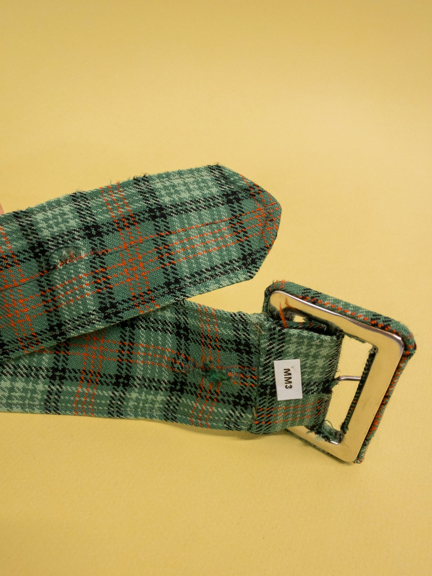 50's Mrs. Maisel Green Red Plaid Wide Belt