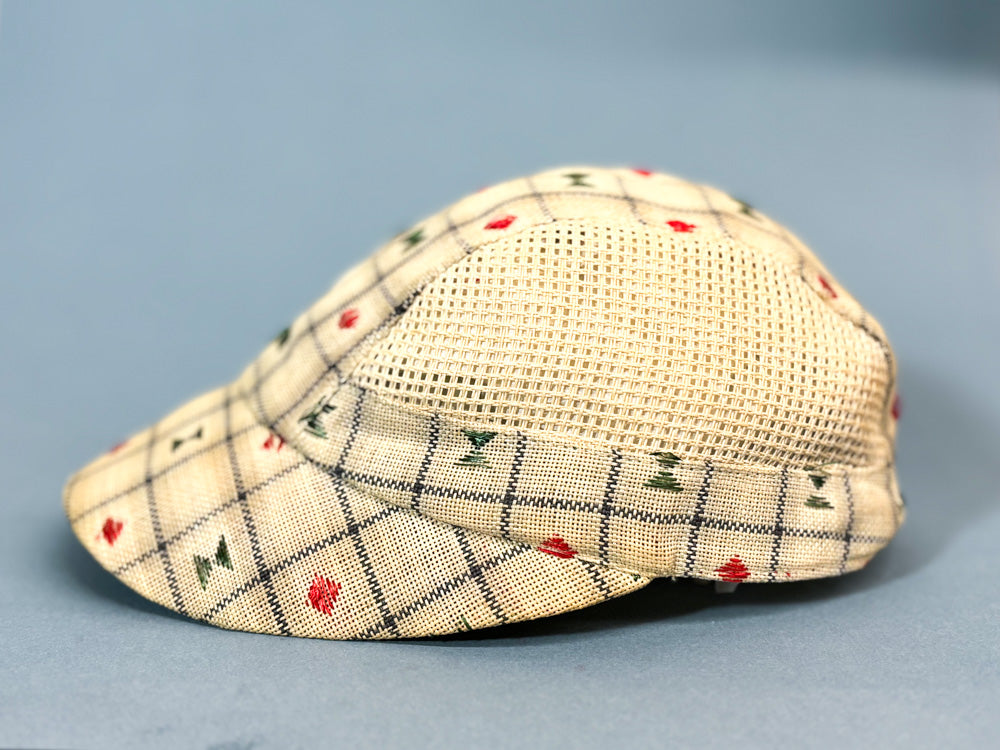 50s Mrs. Maisel Cream, Green & Red Embroidered Baseball Cap