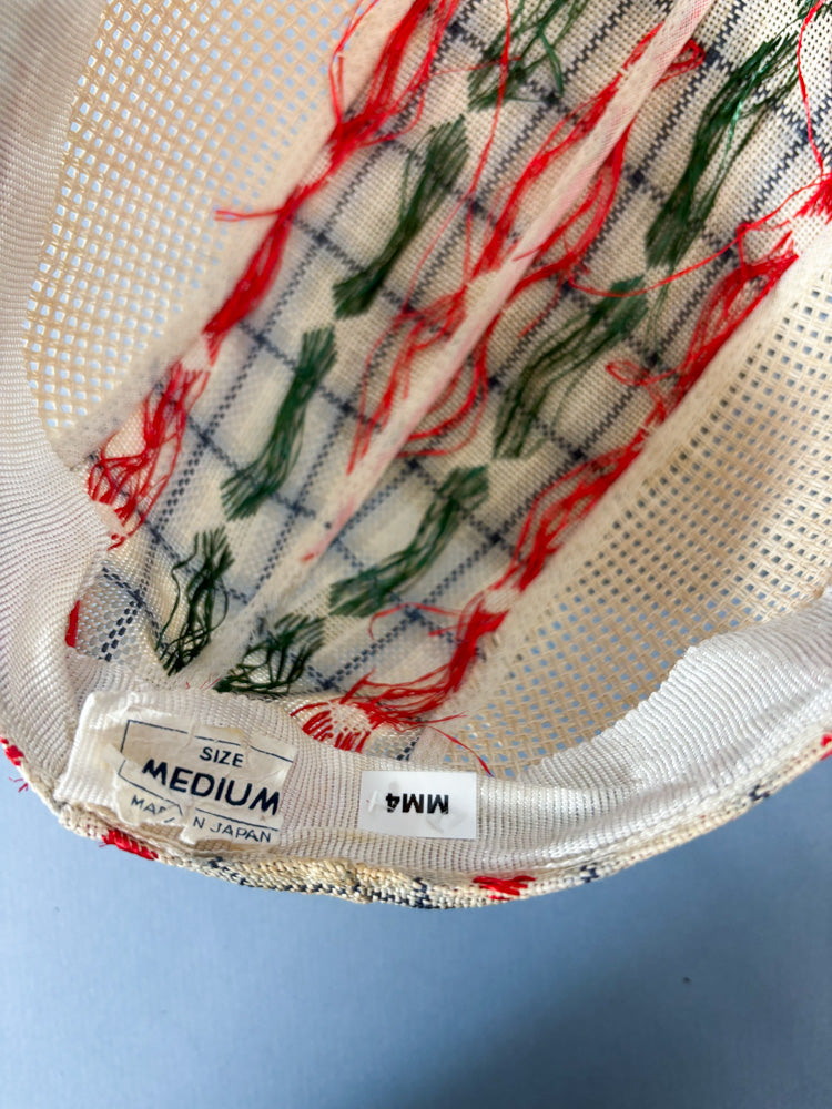 50s Mrs. Maisel Cream, Green & Red Embroidered Baseball Cap