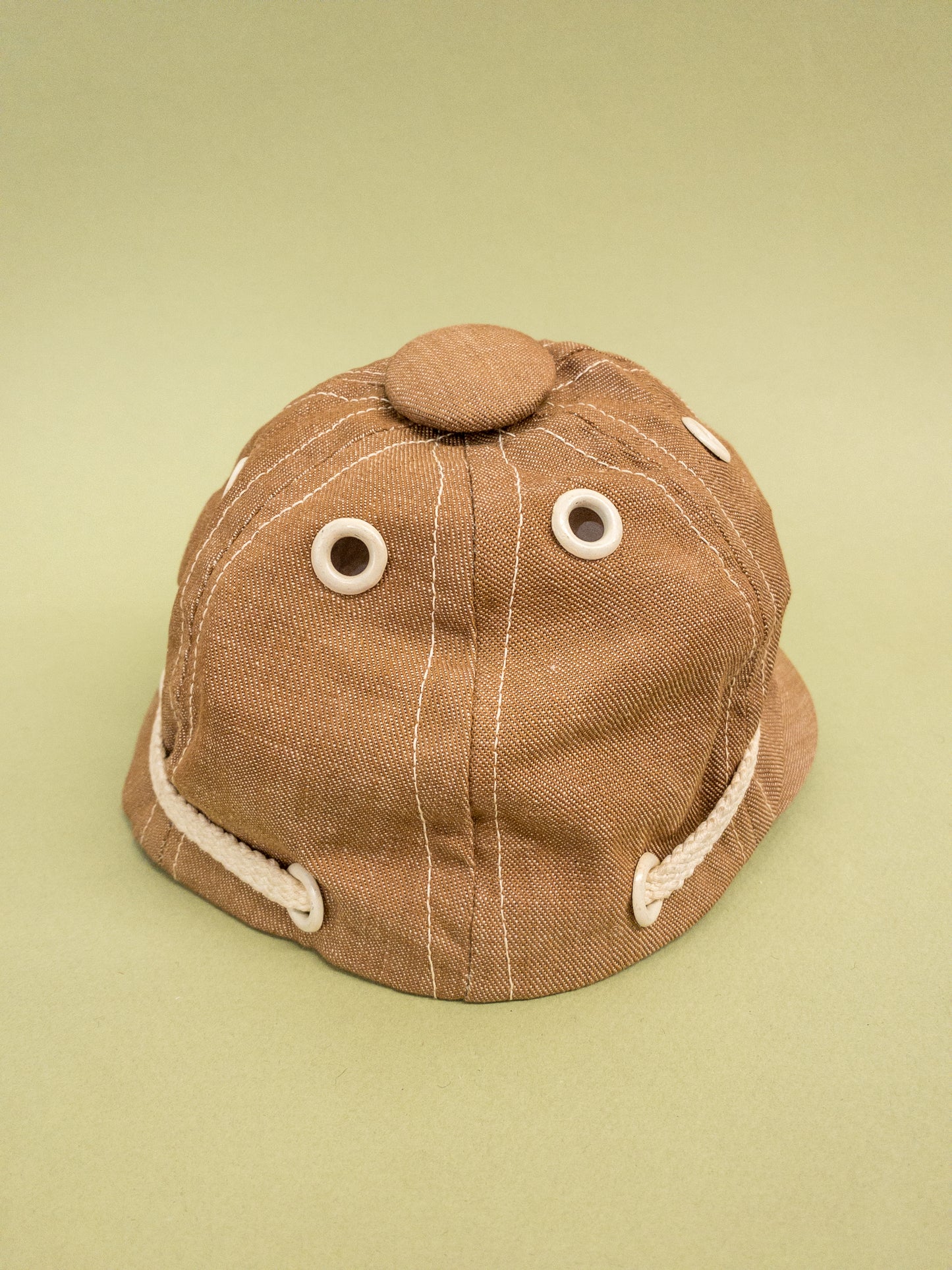 50's "Marvelous Mrs. Maisel" Brown Grommet Nautical Shoelace Sporty Baseball Cap