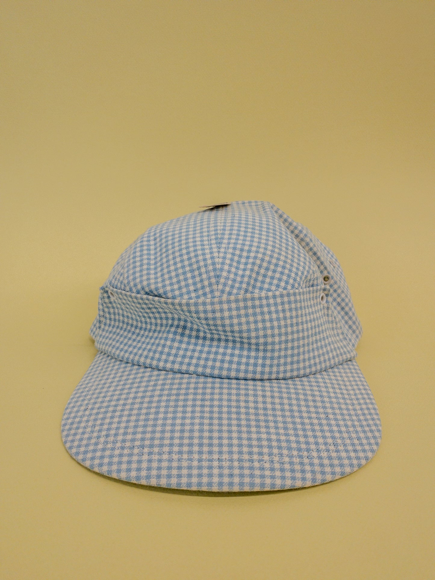50's 60's "Marvelous Mrs. Maisel" Baby Blue Gingham Baseball Hat