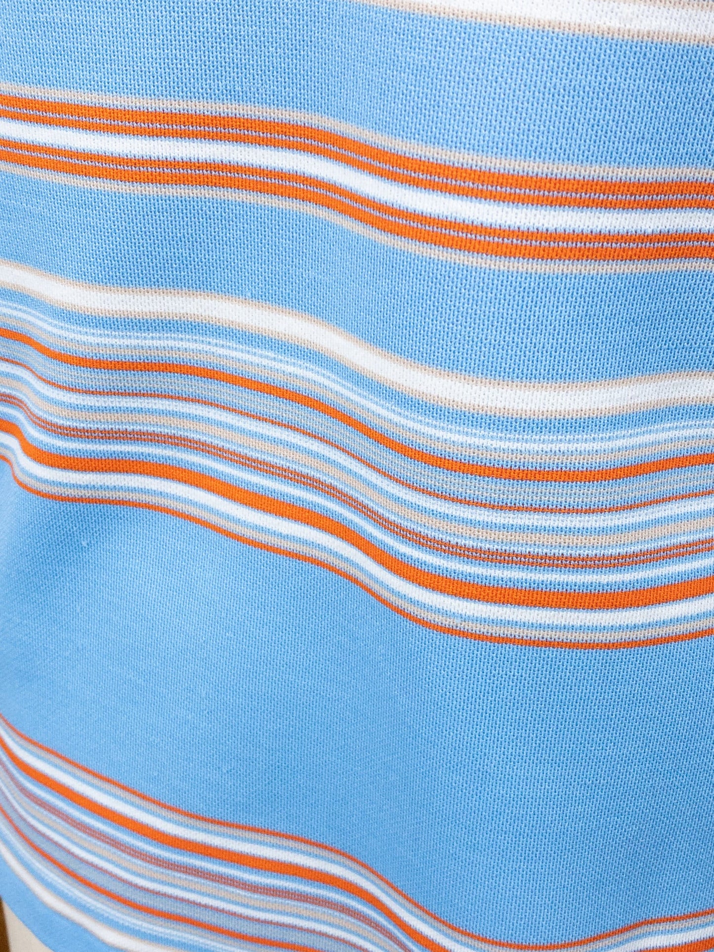 70's Sky Blue Striped Pullover Top | M