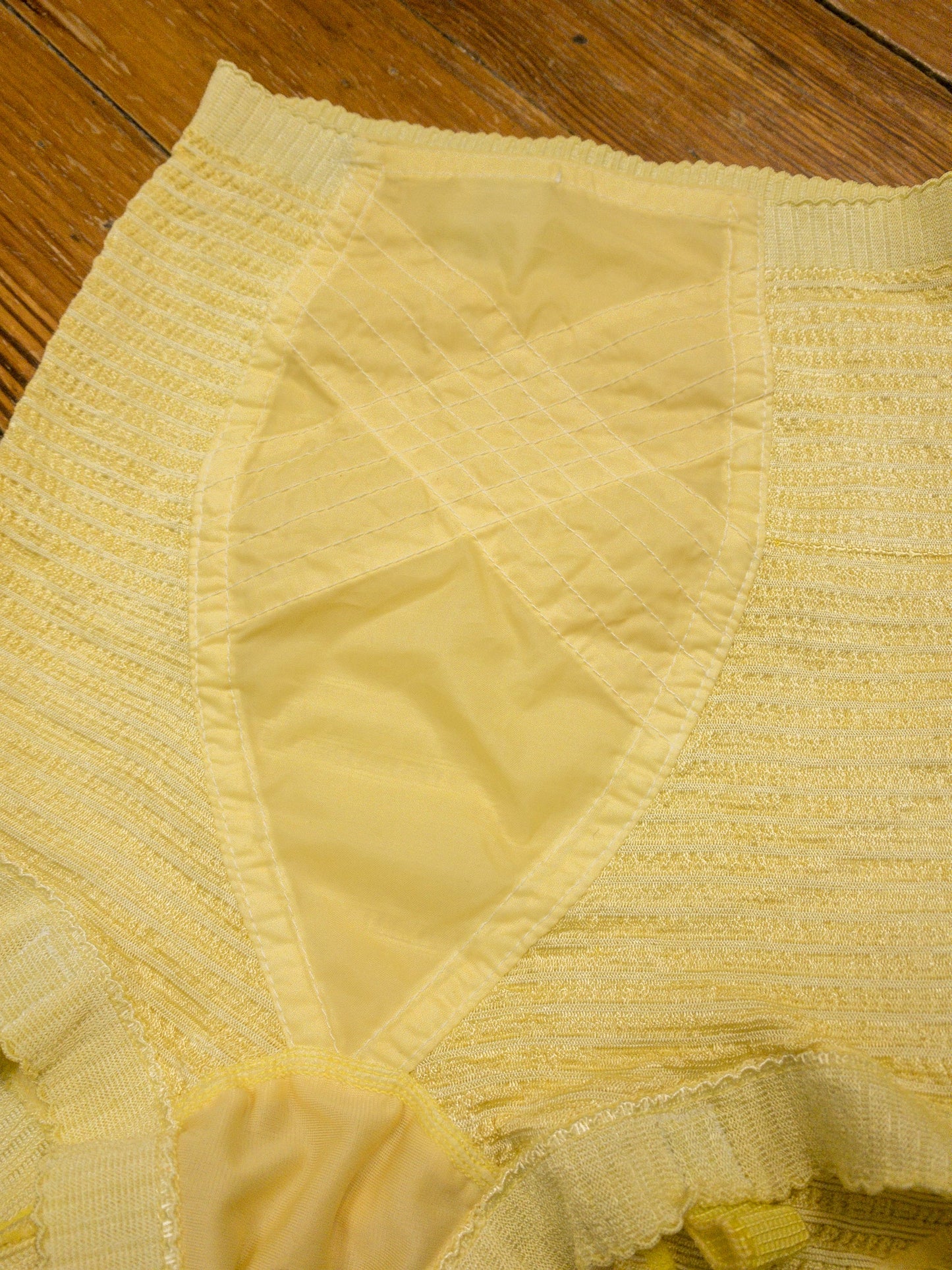 60's Yellow Crinkle Panty Girdle