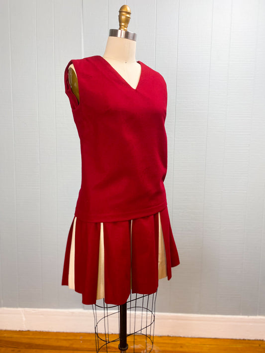 60s Red Cheerleading Uniform