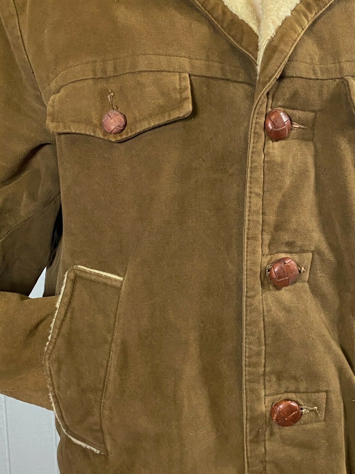 60s 70s Brown Sherpa Jacket