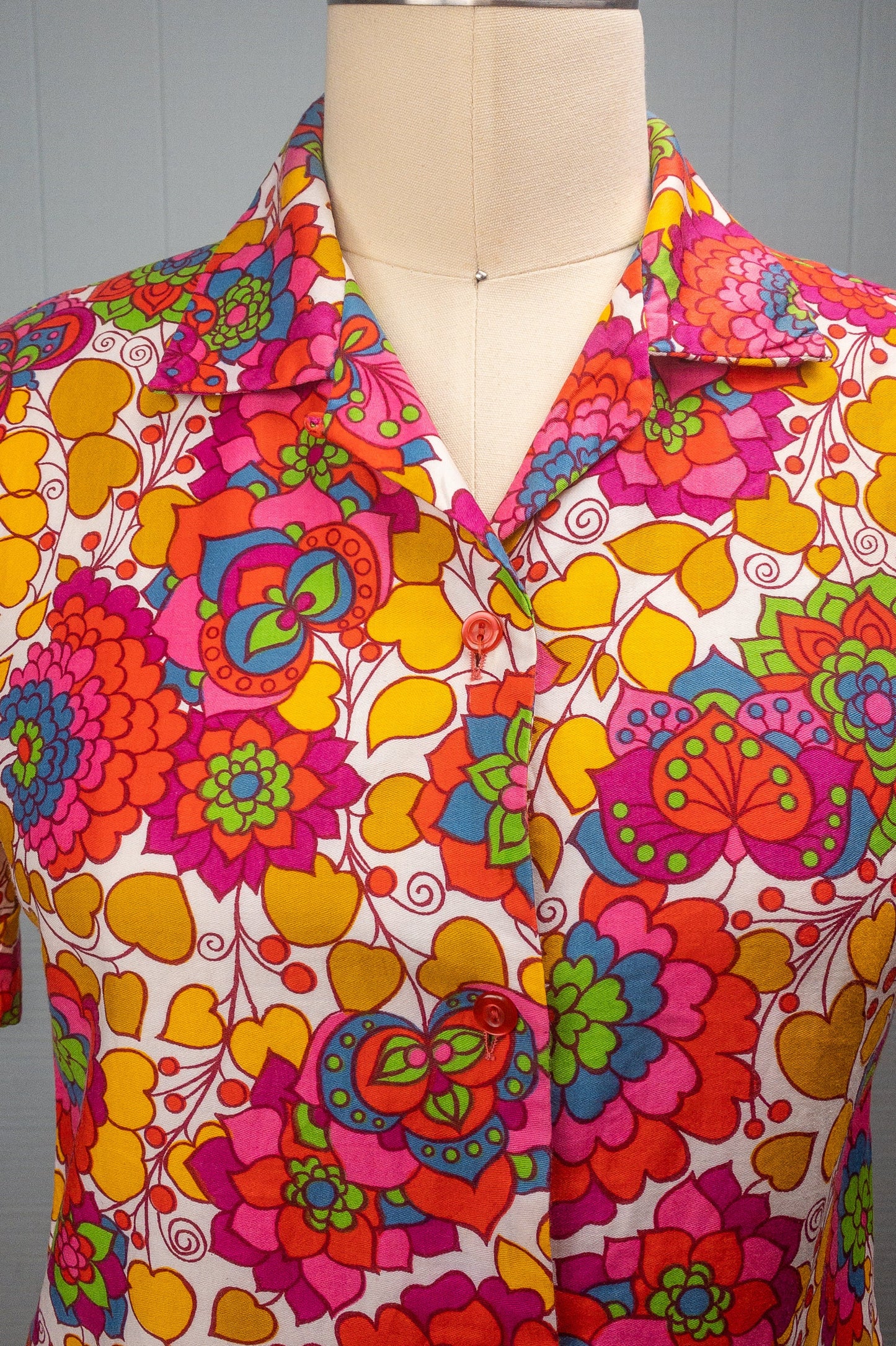 60's Lotus Mandala Button Shirt | XS/S