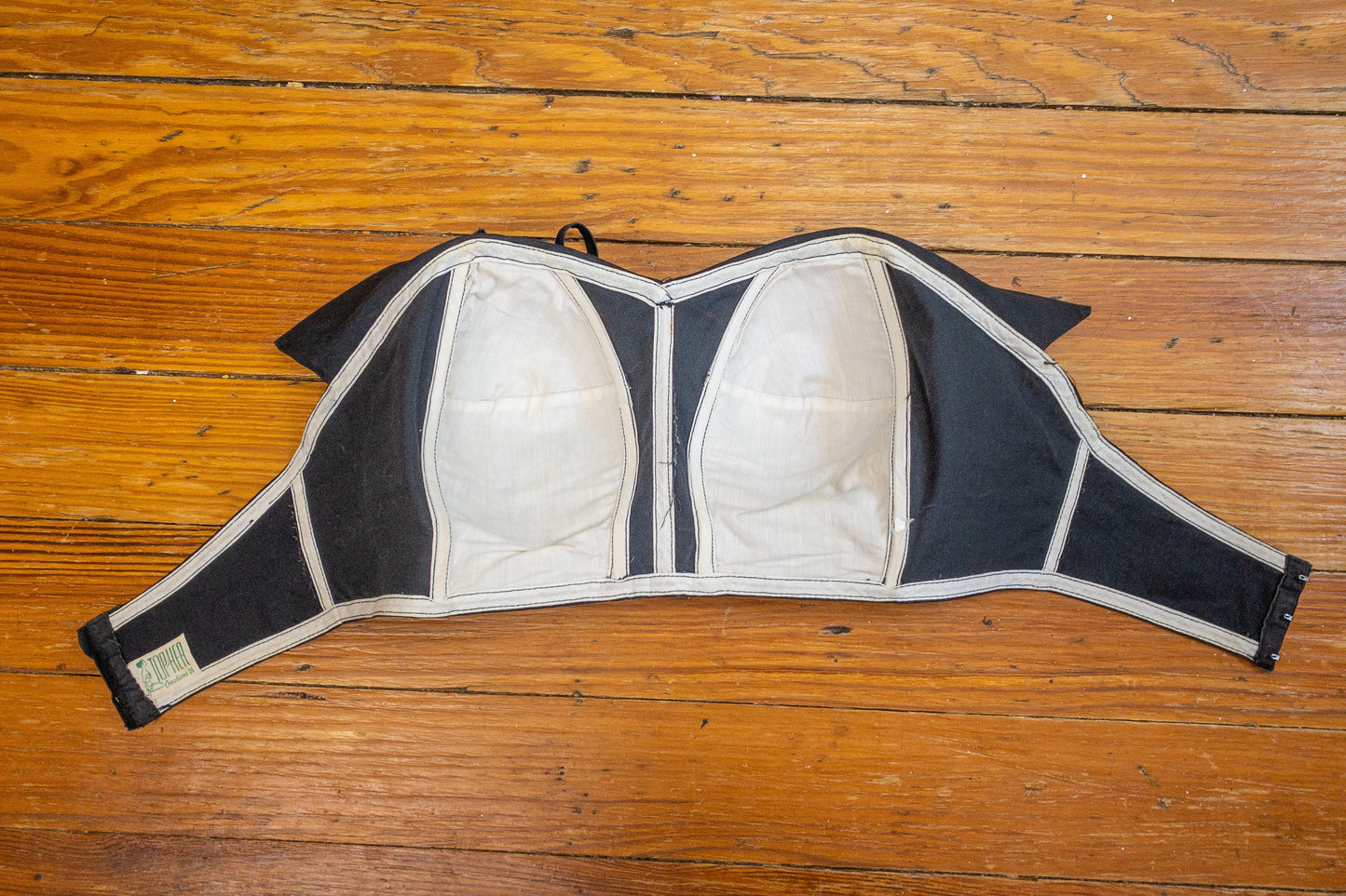 50s Black Bustier Bra Top