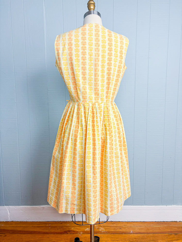 60s Mrs Maisel Daisies in Sunshine Day Dress | S/M