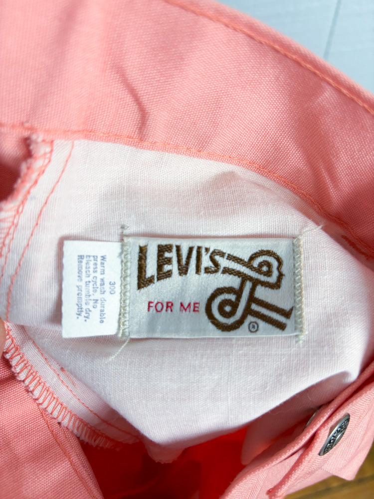 70's Levi's For Me Salmon Pink Boot Cut Pants