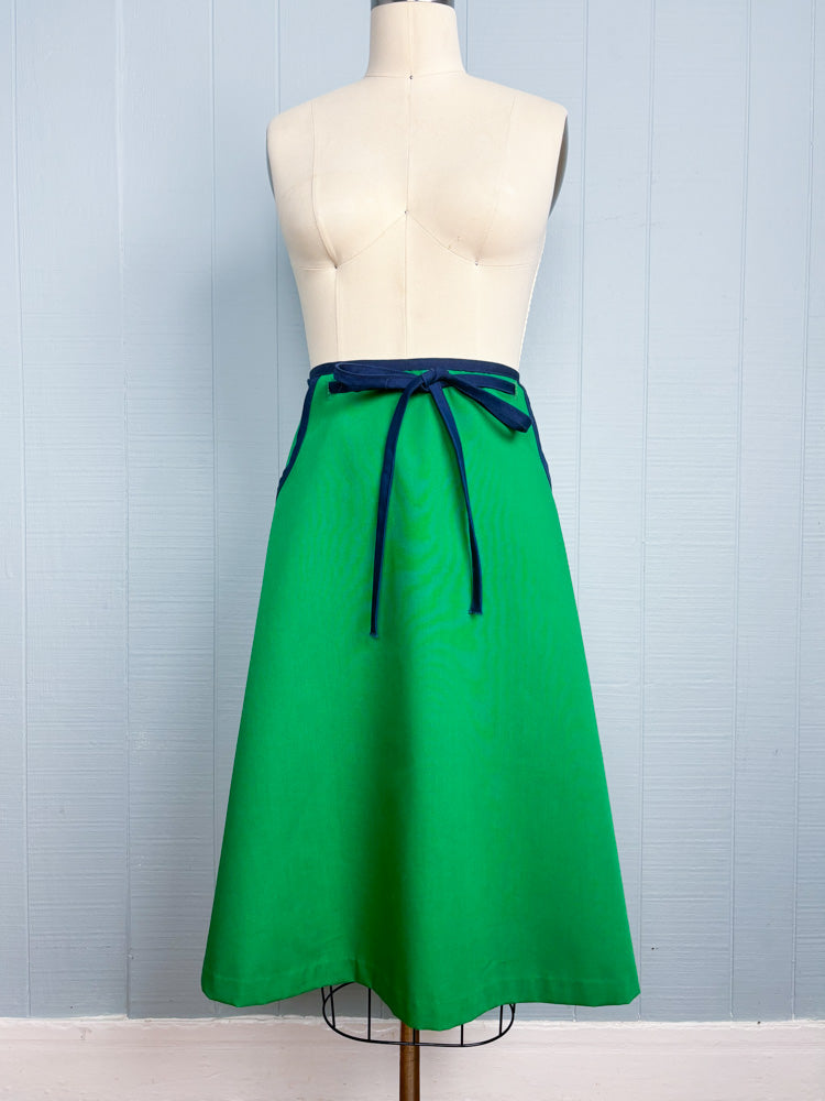 70's Kelly Green Wrap Skirt