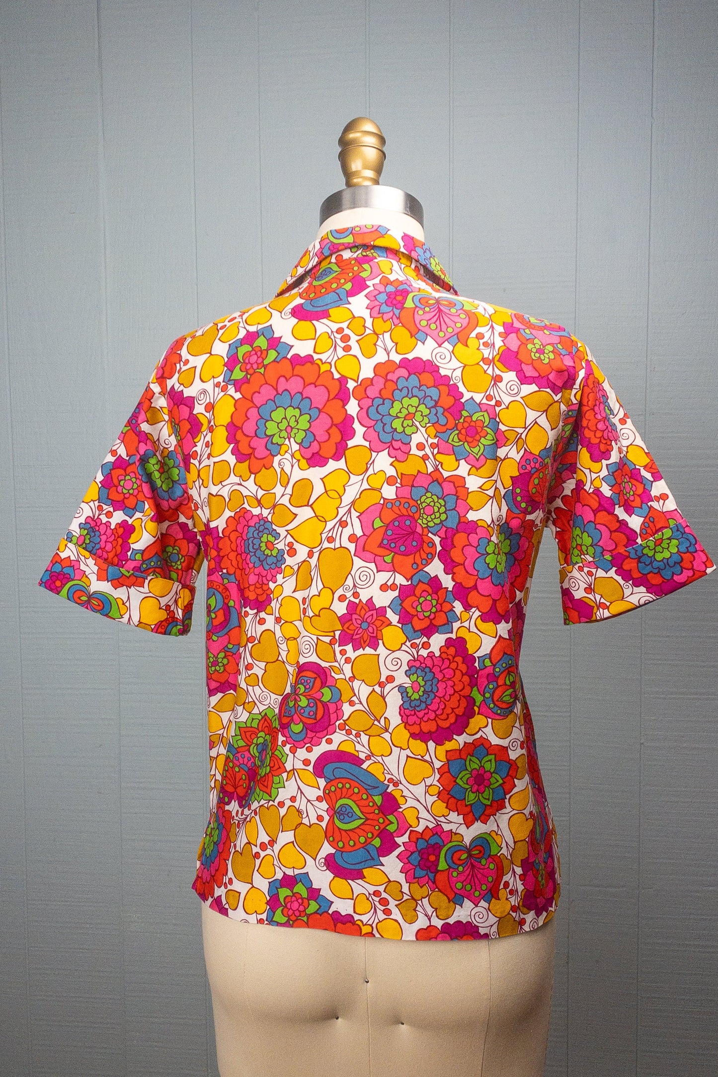 60's Lotus Mandala Button Shirt | XS/S