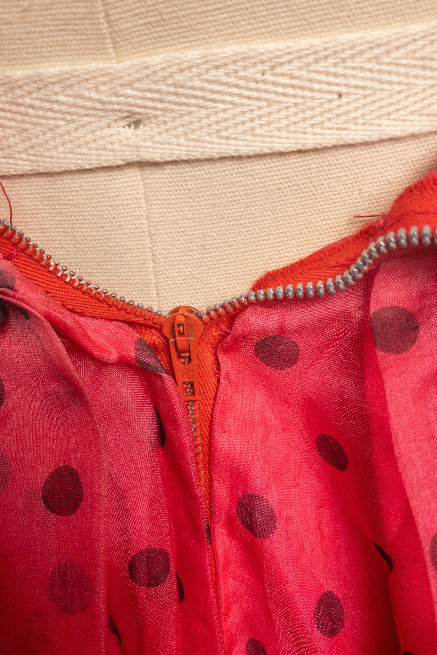 80's Magenta Pink Polka Dot Ruffle Gown | XXS/XS