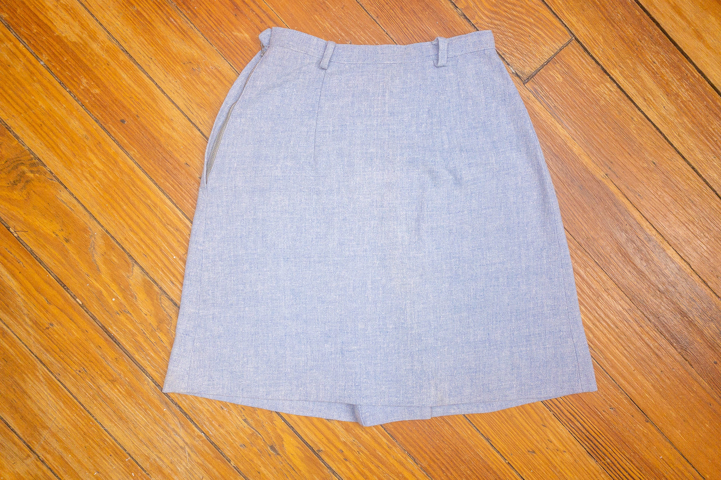 60s Blue Tweed Mini Skirt | 24