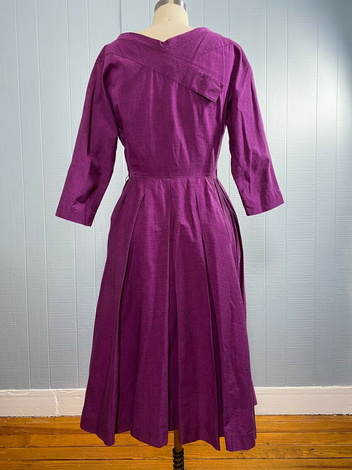 50s Deep Purple Party Dress | S/M