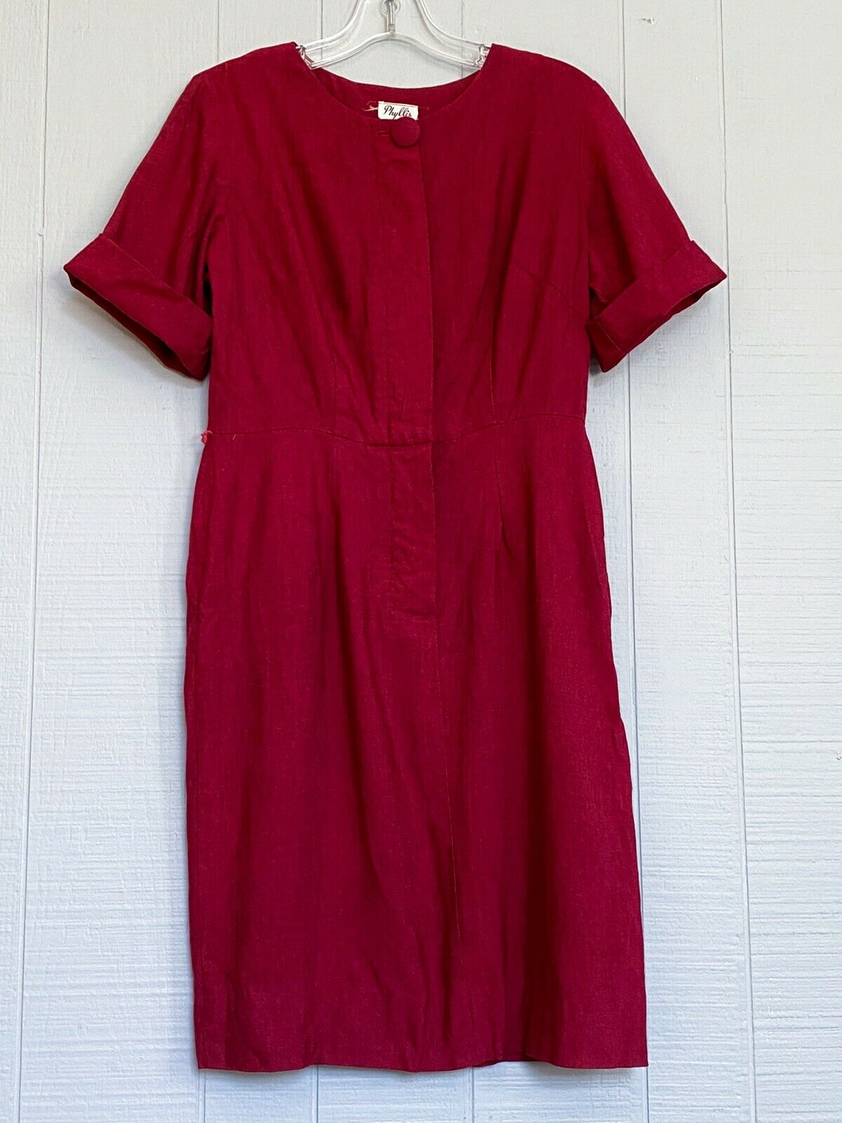 50's Wounded Wine Wiggle Dress | M/L