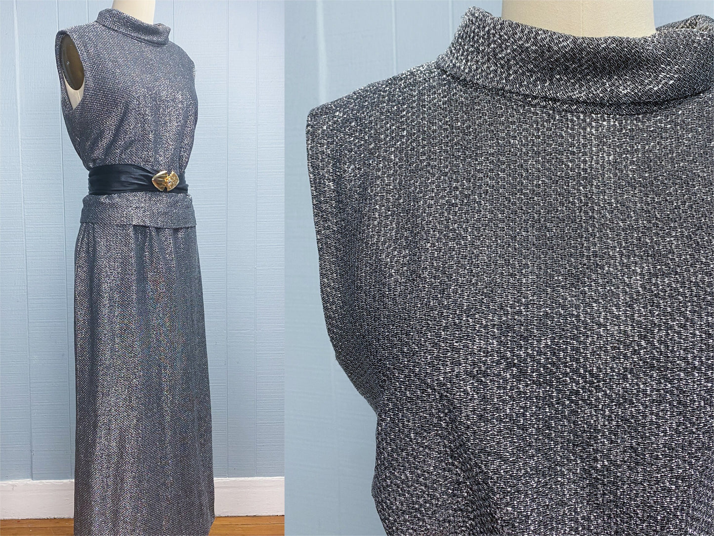 60's/70's Silver Lurex Mockneck Set