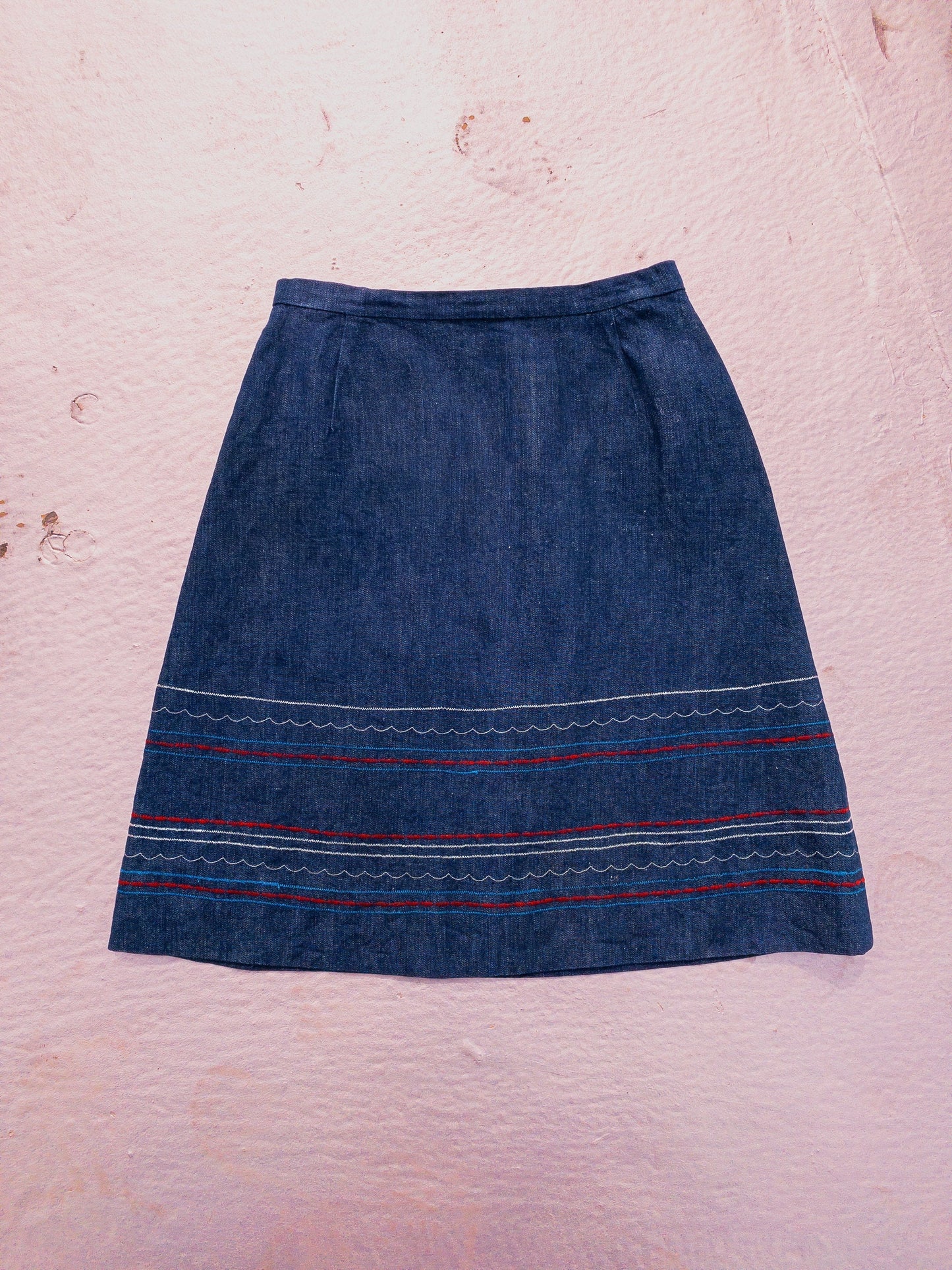 70's Denim A-Line Mini Skirt