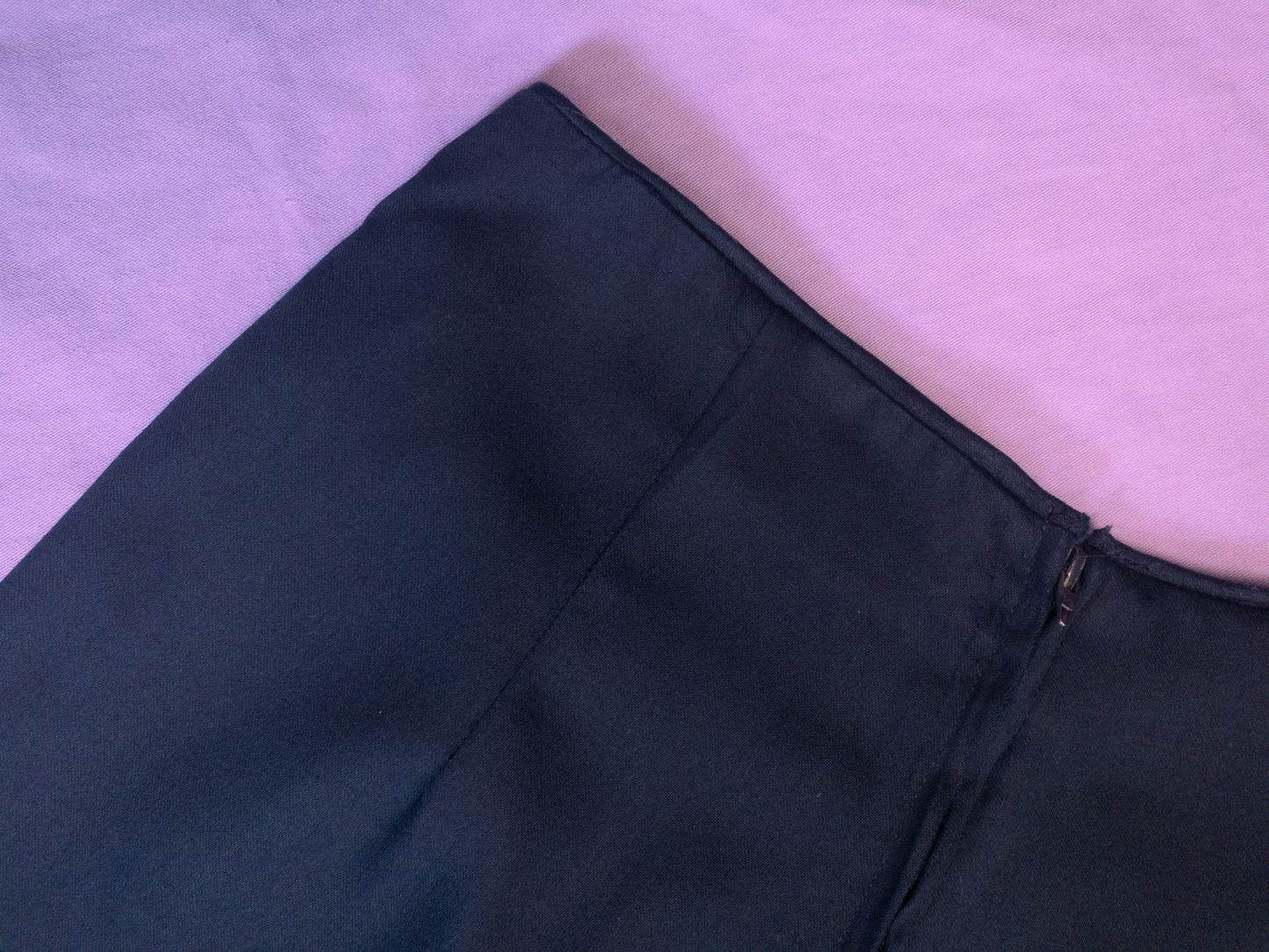 50s Navy Blue Shorts | 25" | Pin Up Summer Catalina Brushed Sateen Twill