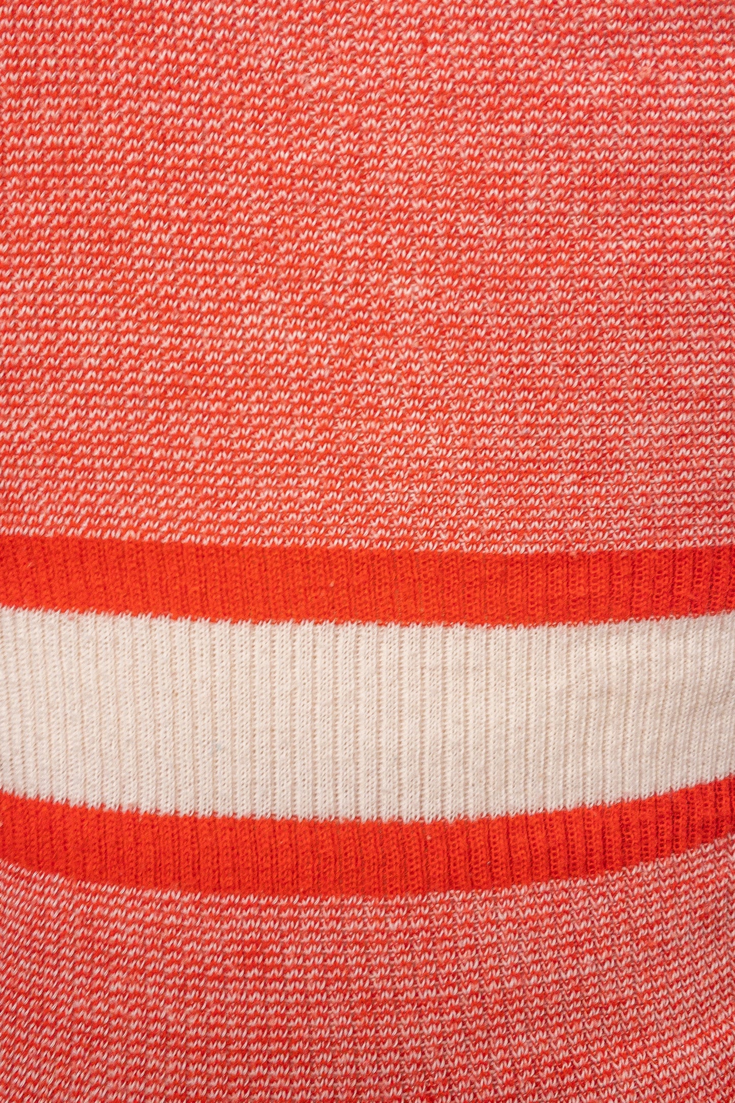 70's Red Space Dye Stripe Ribbed Sweater | S/M